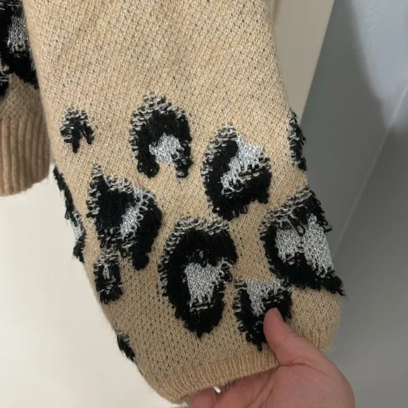 Adora new with tags tan and cheetah sweater - Picture 7 of 13
